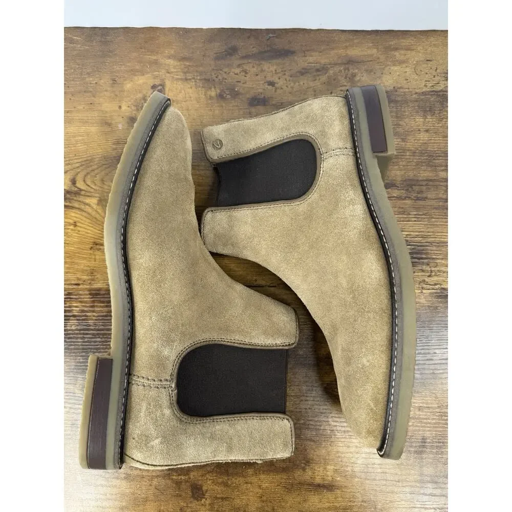 Clarks Mens 8.5 M Tan Suede Chelsea Ankle Boots Comfort 26169750